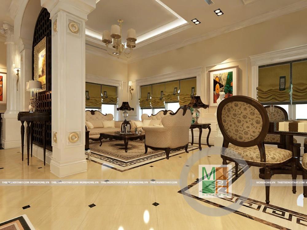 Thiết kế phòng khách biệt thự